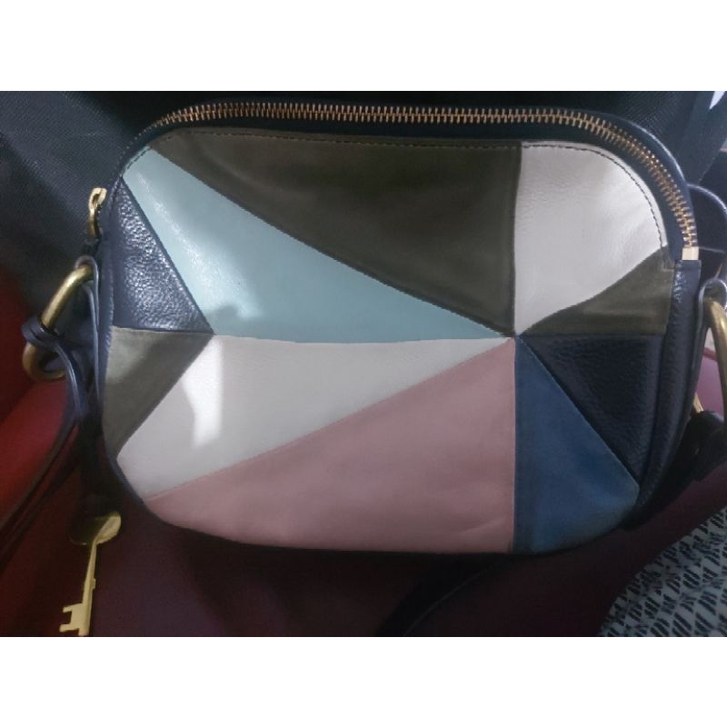 Preloved tas Fossil Elle Crossbody patchwork