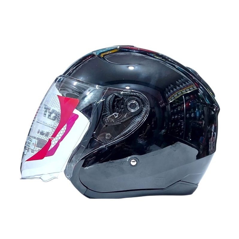 Helm KYT KYOTO R Hitam Glosy Original