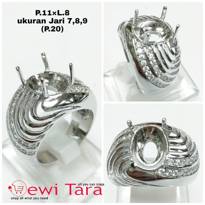 Cincin Pria Cincin Perak 925 Cincin Silver 925 Ikat Isi Cangkang Kokot Emban Cangklong Batu Cincin