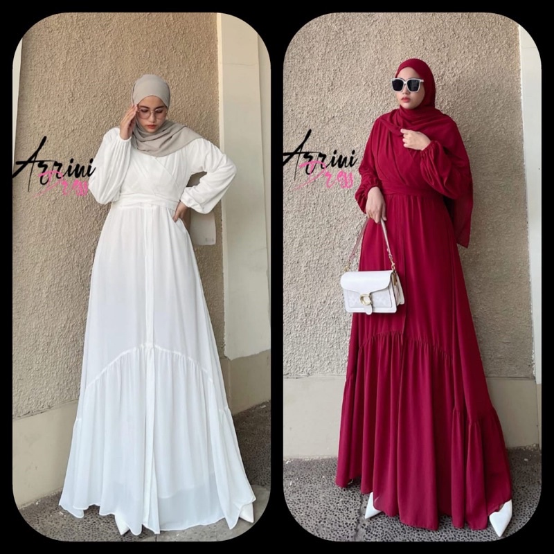 BISMILLAH READY GAMIS POLOS ARINI DRESS CERUTY BABY DOLL BY FAJAR COLLECTION