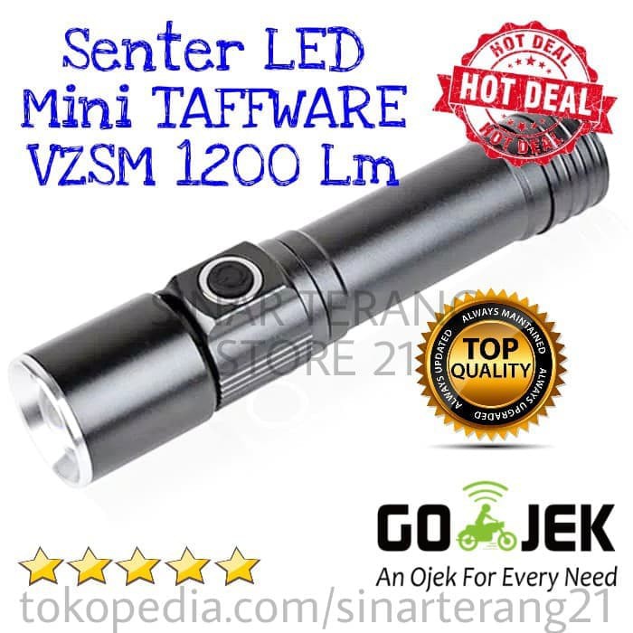 Promo Senter LED VSZM Mini Pocket Waterproof Magnet Aluminium Swat 18650 Murah