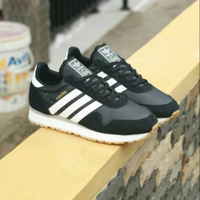 Sepatu Adidas Original Haven Semi Leather Black - Sneakers Adidas Haven  Original Shoes | Shopee Indonesia