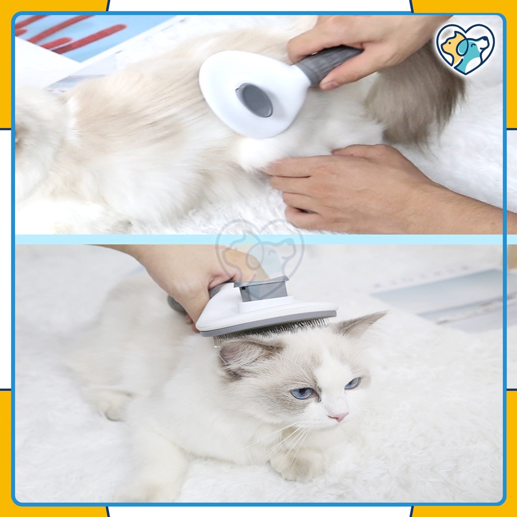 Sisir grooming Kucing Anjing F01 Pet Grooming Brush Sisir Perawatan Peliharaan