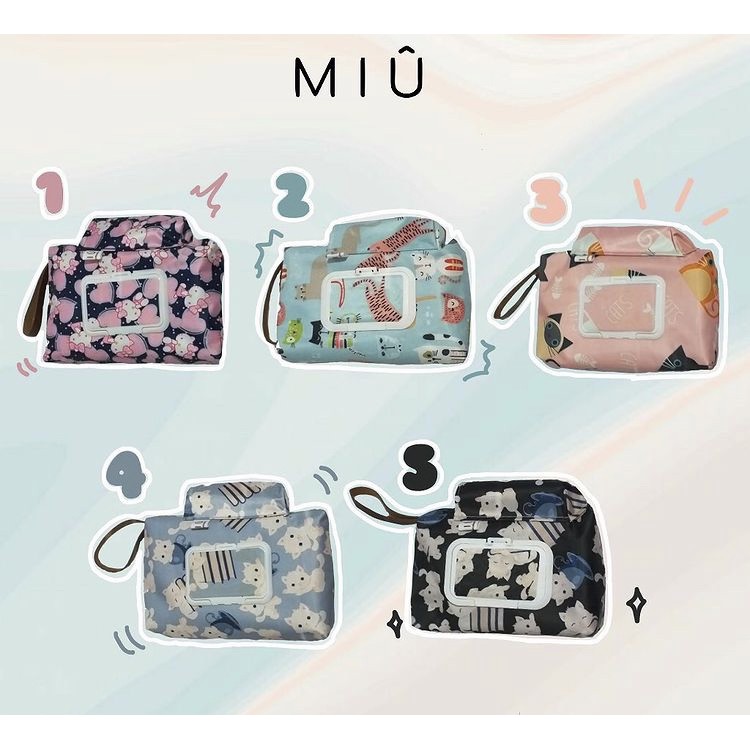 Miu Purse (Isi) | Pouch 4 In 1 | Pouch Tissue | Tas | Dompet | Tissue Basah | Masker | Tissue