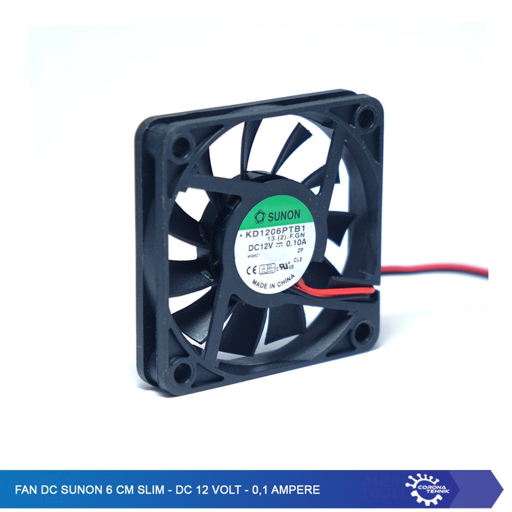 Fan DC Sunon 6 cm Slim - DC 12 Volt - 0,1 Ampere