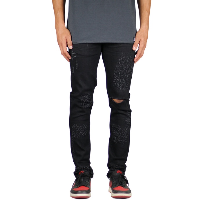 Hyperdenim Jet Black Slit Jean 100% Original