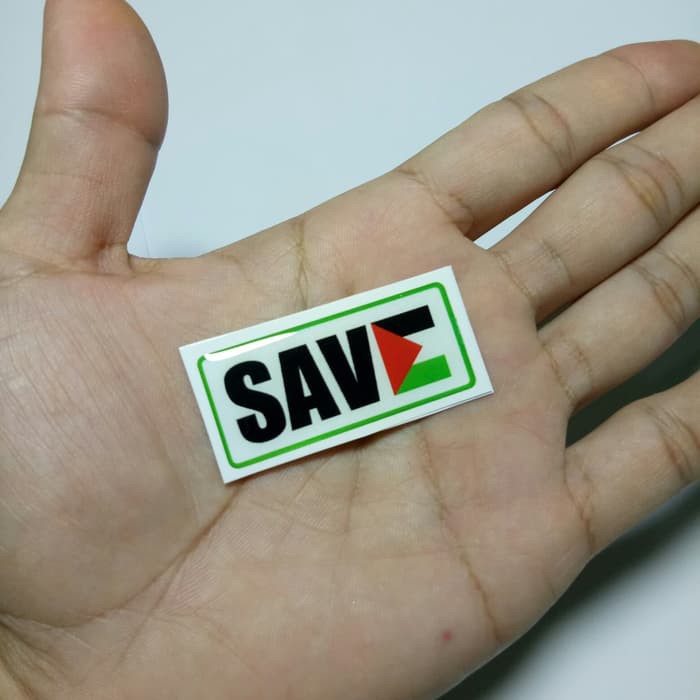 

stiker save palestine kecil timbul