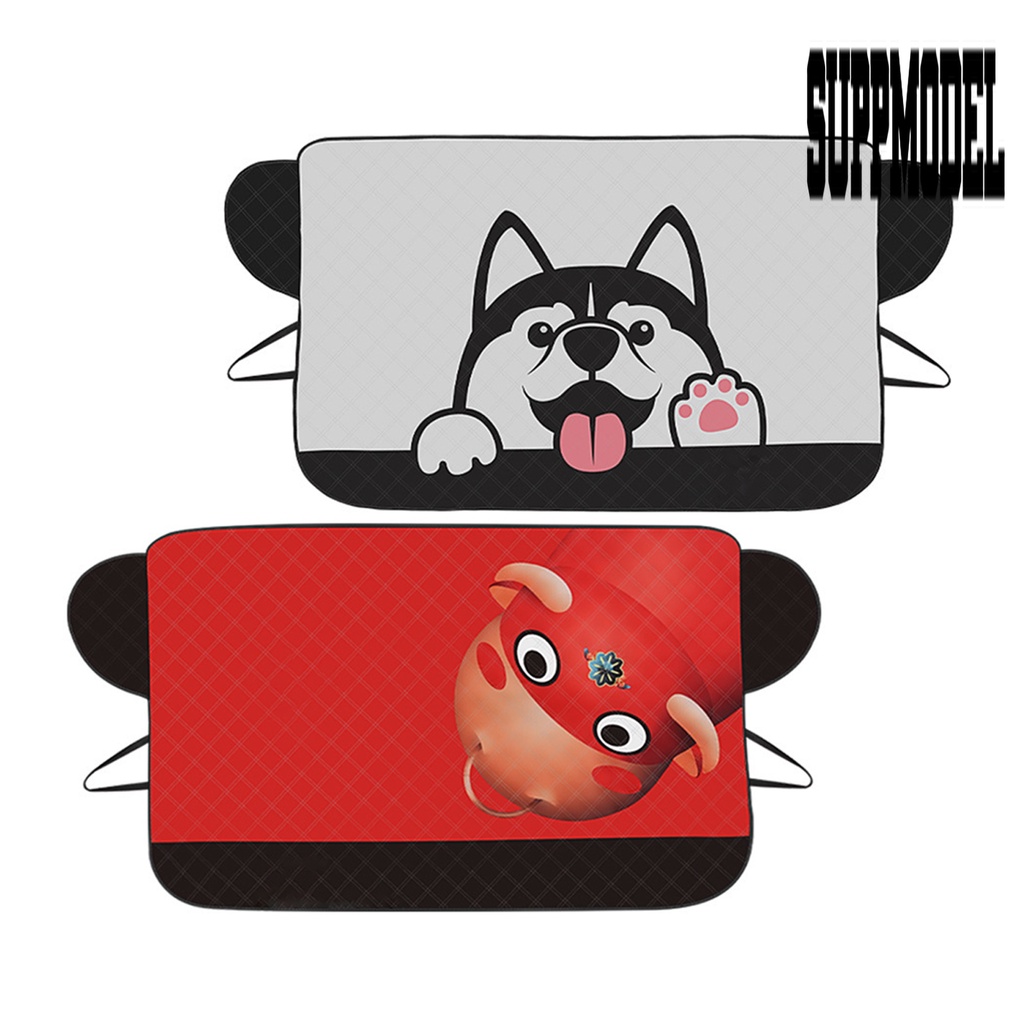 Sun Visor Mobil Desain Anjing Husky Lucu Untuk Musim Dingin