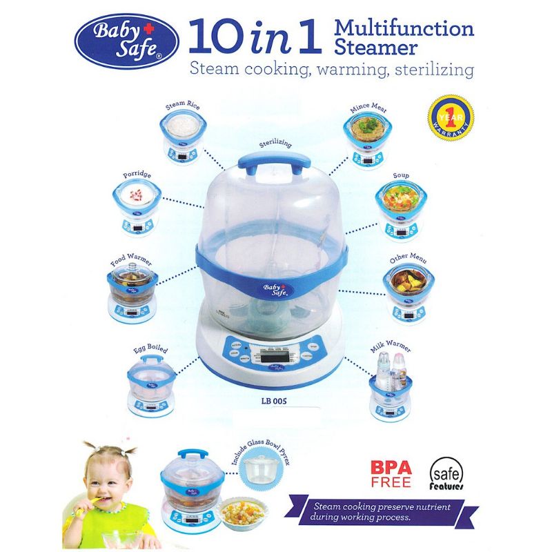 Baby Safe 10 In 1 Multifunction Steamer LB005