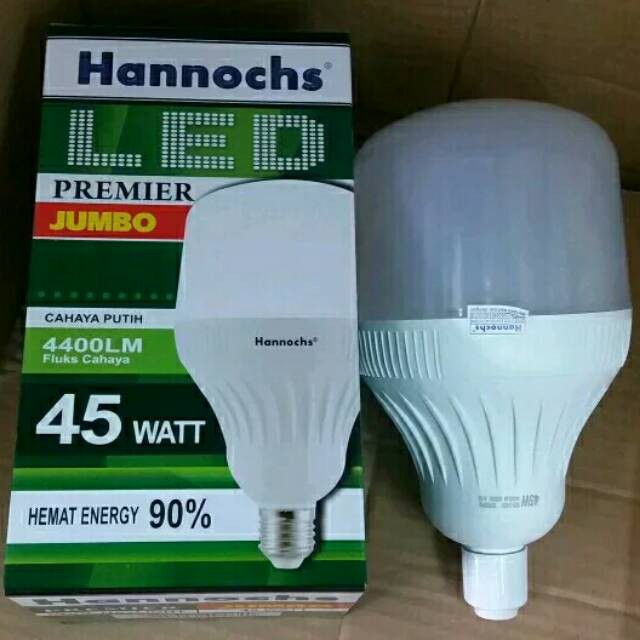 Ready lampu hannochs super terang premier JUMBO 45watt 45w 45 watt 45 w Terlaris