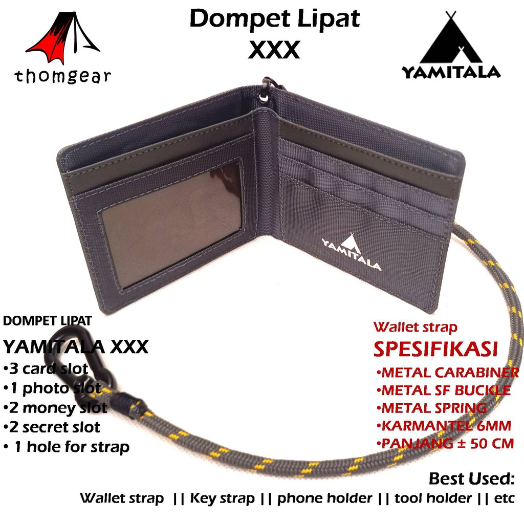 Thomgear Yamitala Dompet Lipat Xxx Original Bahan Canvas Berkualitas