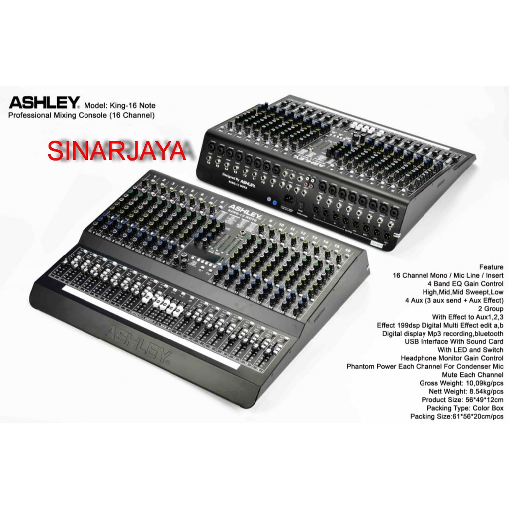 MIXER ASHLEY KING 16 NOTE KING 16 NOTE KING 16 NOTE ORIGINAL