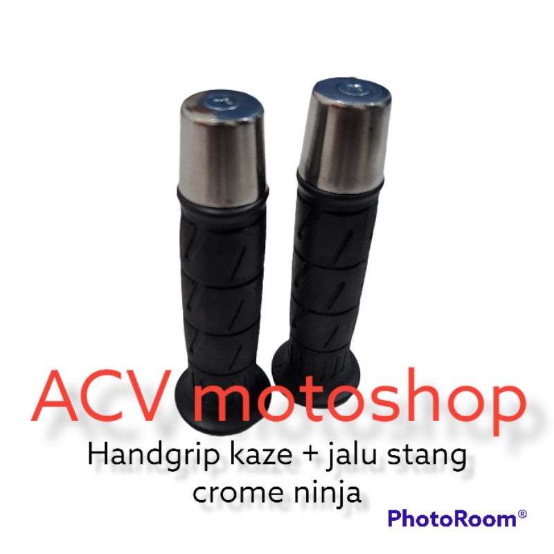 PROMO Handgrip kaze hanfat kaze plus jalu stang crome universal semua motor