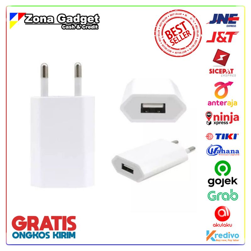 BATOK KEPALA CHARGER IPHONE 1A / ADAPTOR CHARGER KEPALA CASAN IPHONE