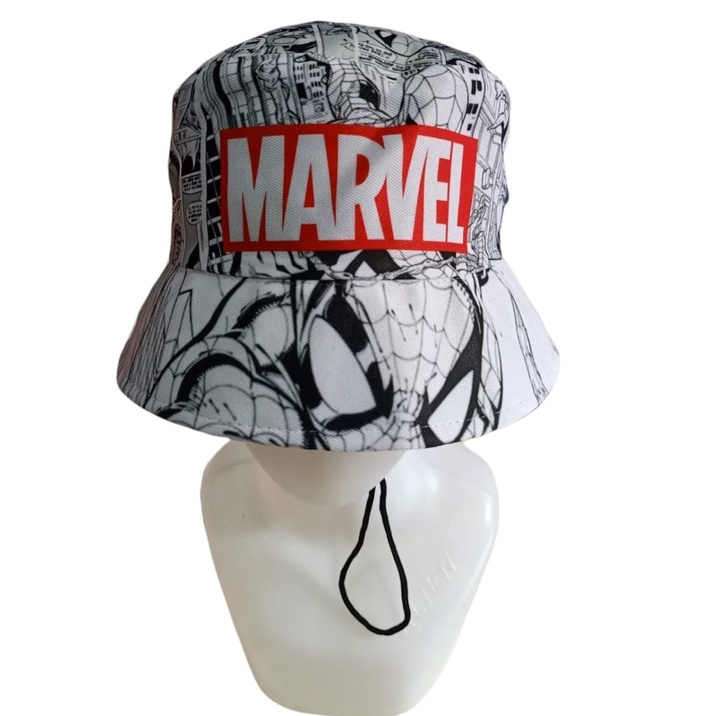 Topi Bucket Tali Anak/Topi Rimba Tali Anak. 3 - 7 Thn. Cowok/Cewek. Lucu &amp; Keren Bucket Anak Karakter Superhero