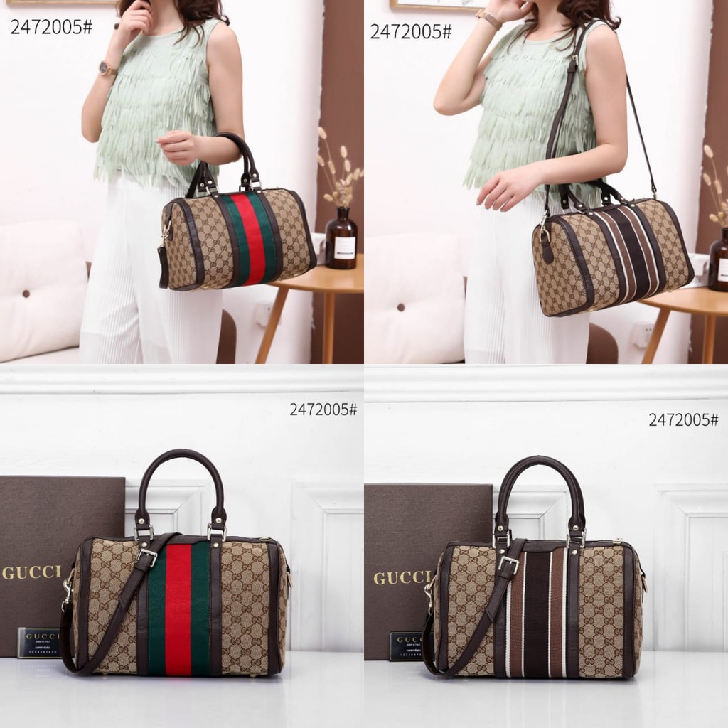 CK01 2472005 GUCCI SPEEDY BOSTON VINTAGE PLATINUM BAG WITH BOX TAS WANITA TAS IMPOR
