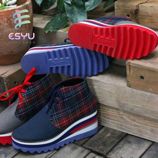 Original Esyufootwear Sepatu Boots wanita Esyu Harajuku series