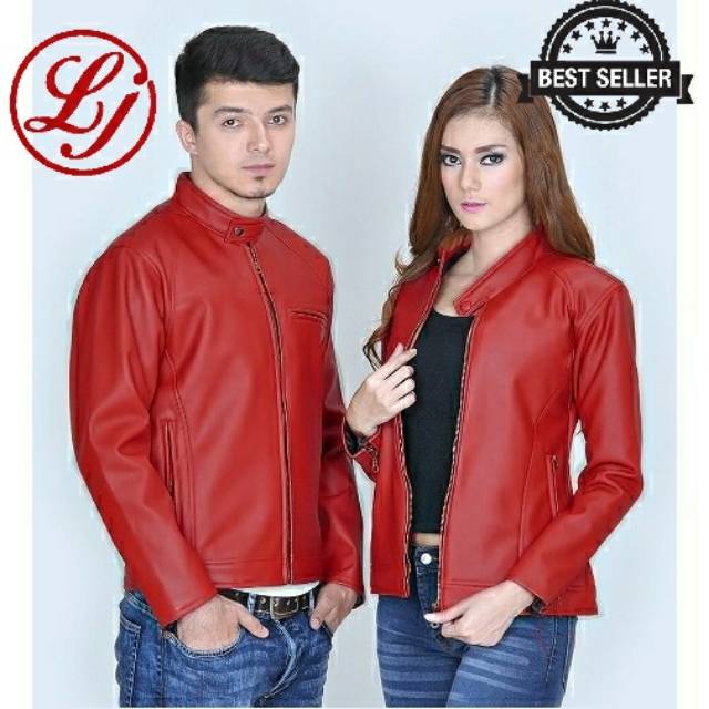 Jaket kulit couple pria&