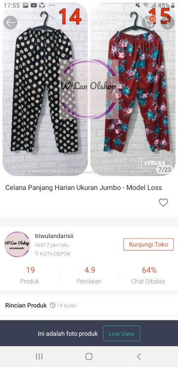 Celana Panjang Harian Ukuran Jumbo - Model Loss