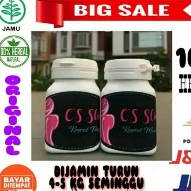 CS SLIM OBAT DIET HERBAL ORIGINAL OBAT PELANGSING ALAMI HERBAL ASLI