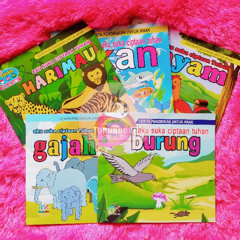 Jual Buku Cerita Anak Bergambar Bertema Binatang - Buku Pengenalan