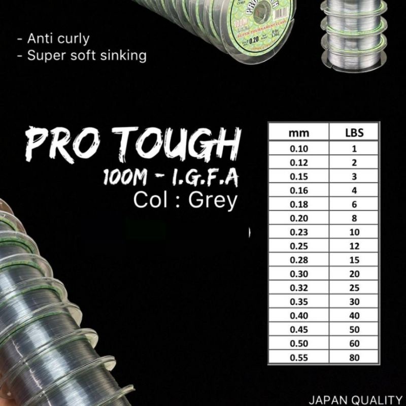 SENAR BLESS PRO TOUGH 0.10MM, 0.12MM, 0.15MM / SENAR SEPAT / SENAR HALUS