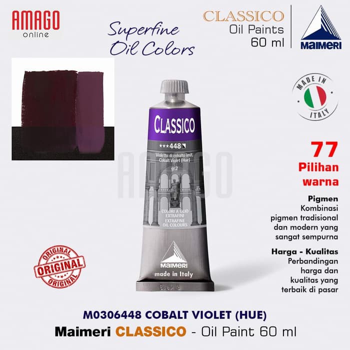 MAIMERI CLASSICO - OIL PAINT - COBALT VIOLET - HUE - 60ML - M0306448