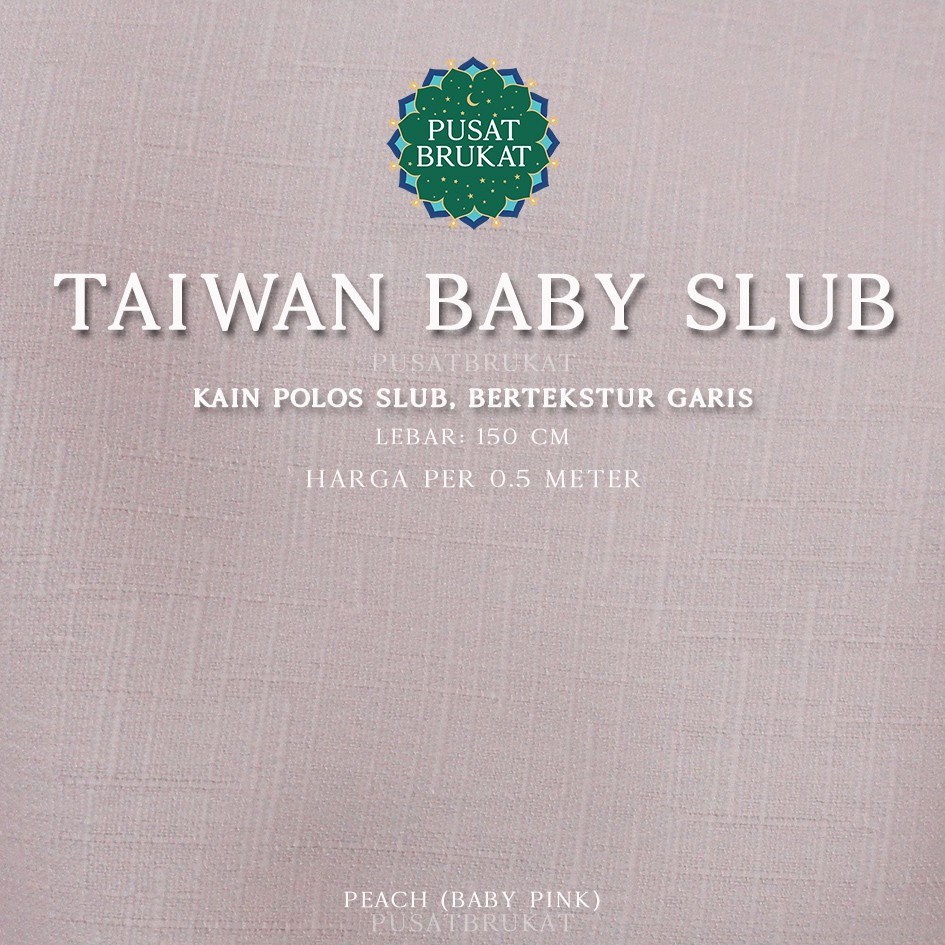 KAIN SLUB / TAIWAN BABY SLUB - BAHAN KAIN POLOS TAIWAN SLUB / BABY SLUB [harga per 0.5m]