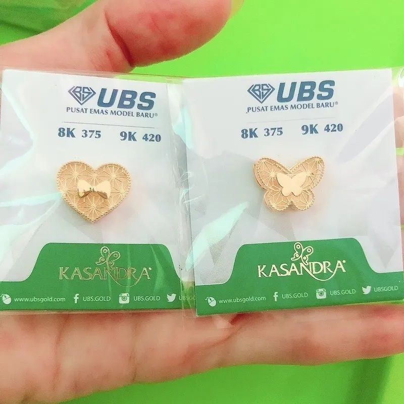 Charm gelang belt love dan kupu UBS 8K 375