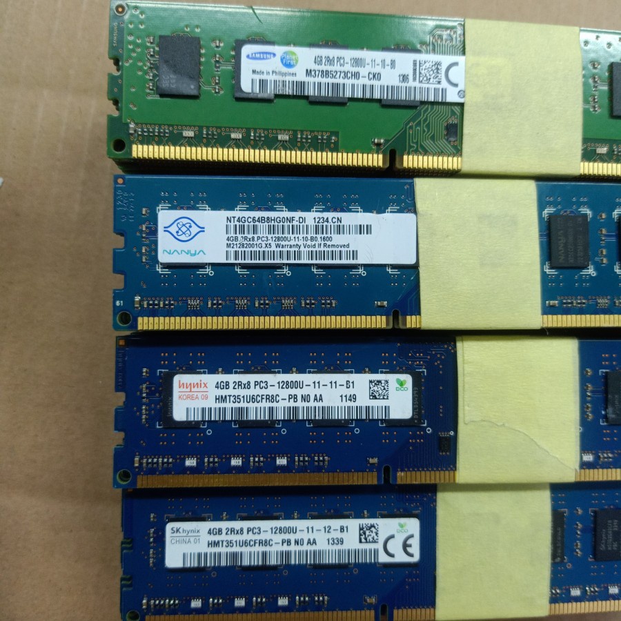RAM MEMORY PC 4GB 2RX8 PC3 12800U DDR3 BUAT PC