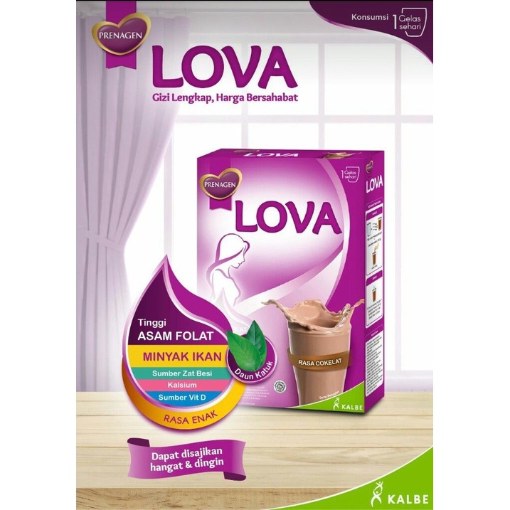 PRENAGEN LOVA VANILA/COKLAT/STROBERI 120g