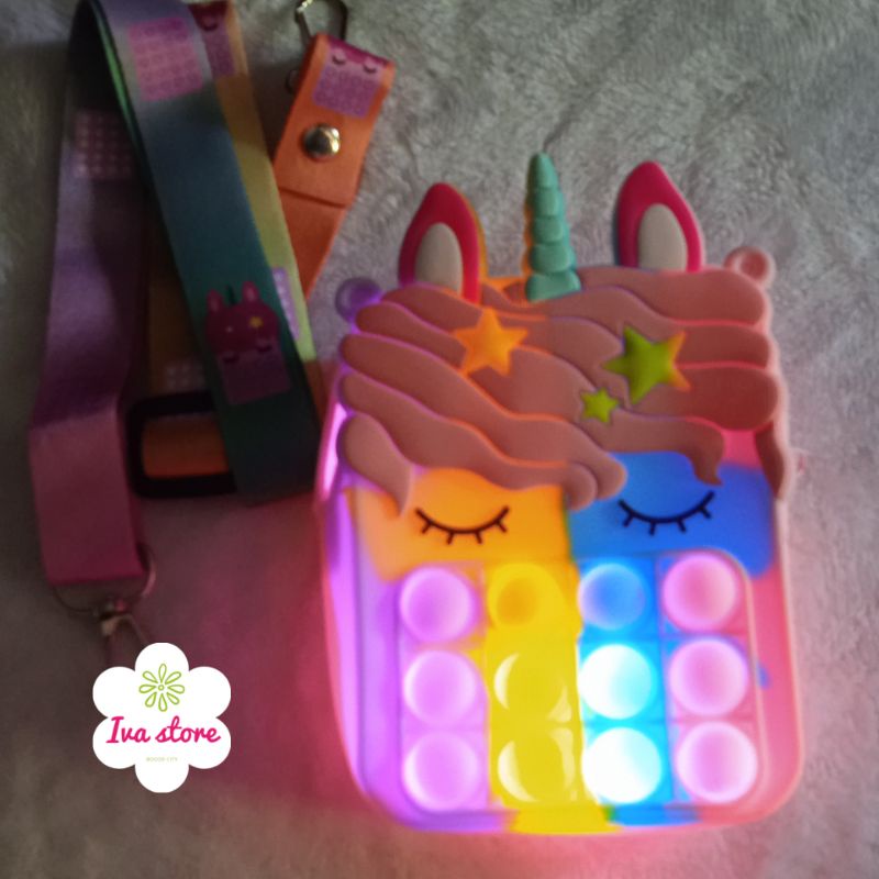 Tas Pop it LED Unicorn