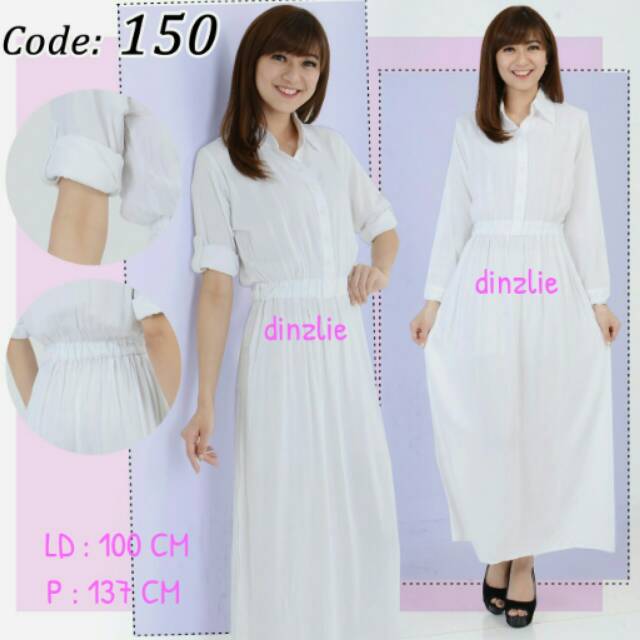 GAMIS PUTIH POLOS RAYON
