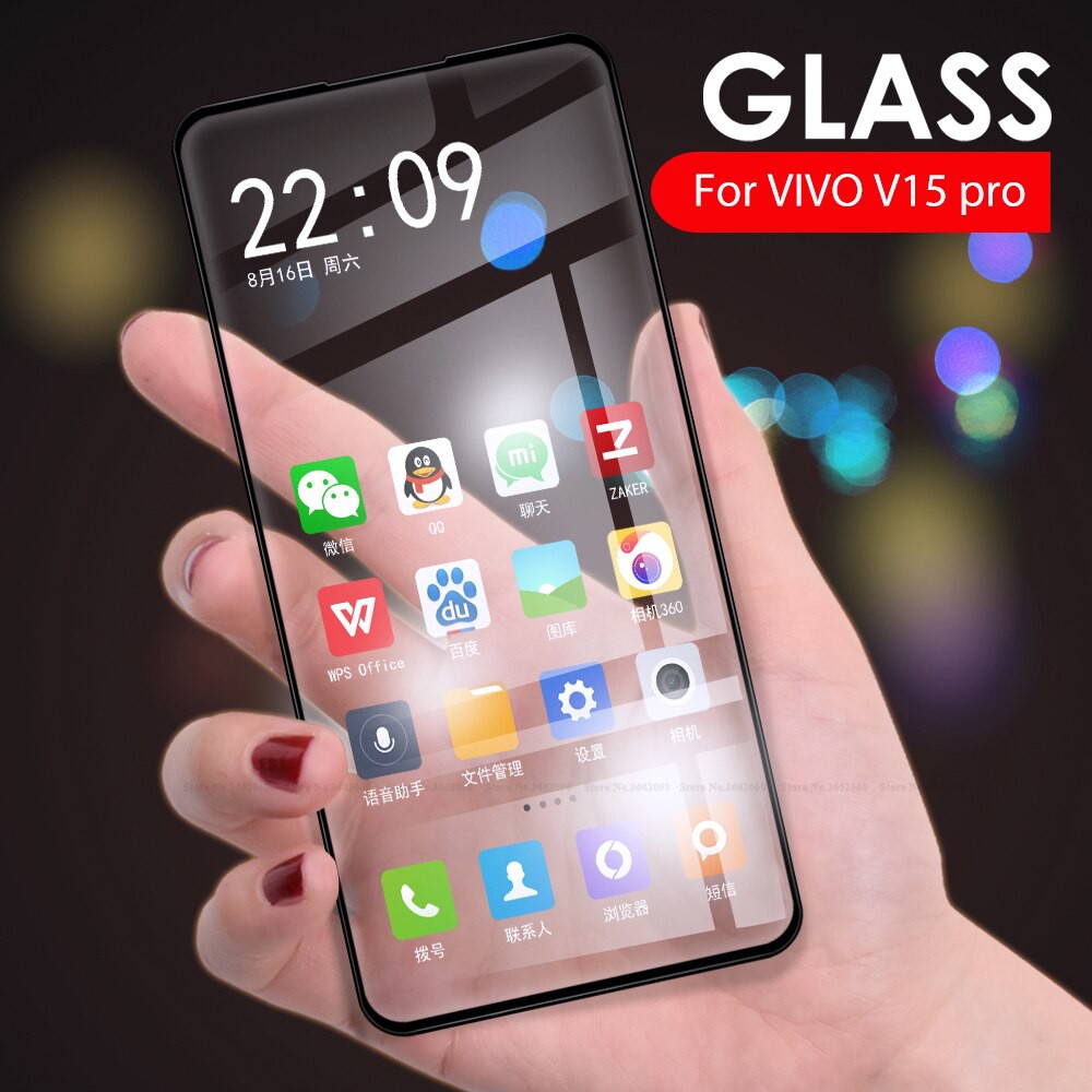 PROMO Tempered Glass VIVO V9, V15, V15 Pro, V17 Pro, V19 NEW TG Layar FULL COVER Black Premium