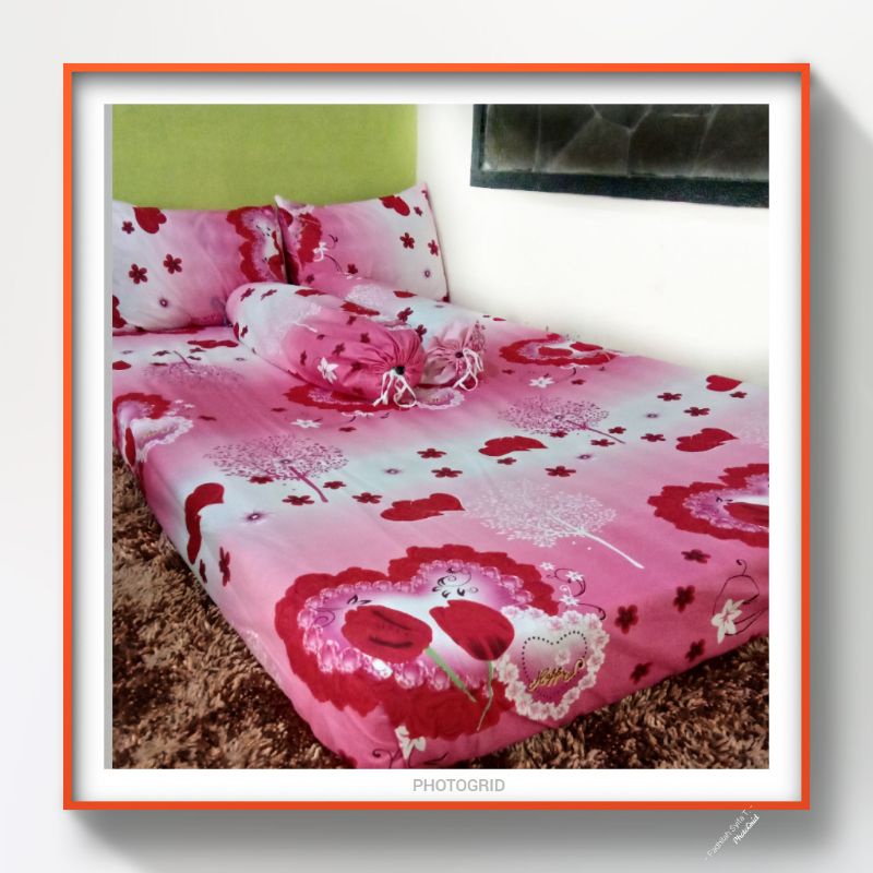 Sprei Motif Bunga Mawar Pink Sprei Bunga Seprei