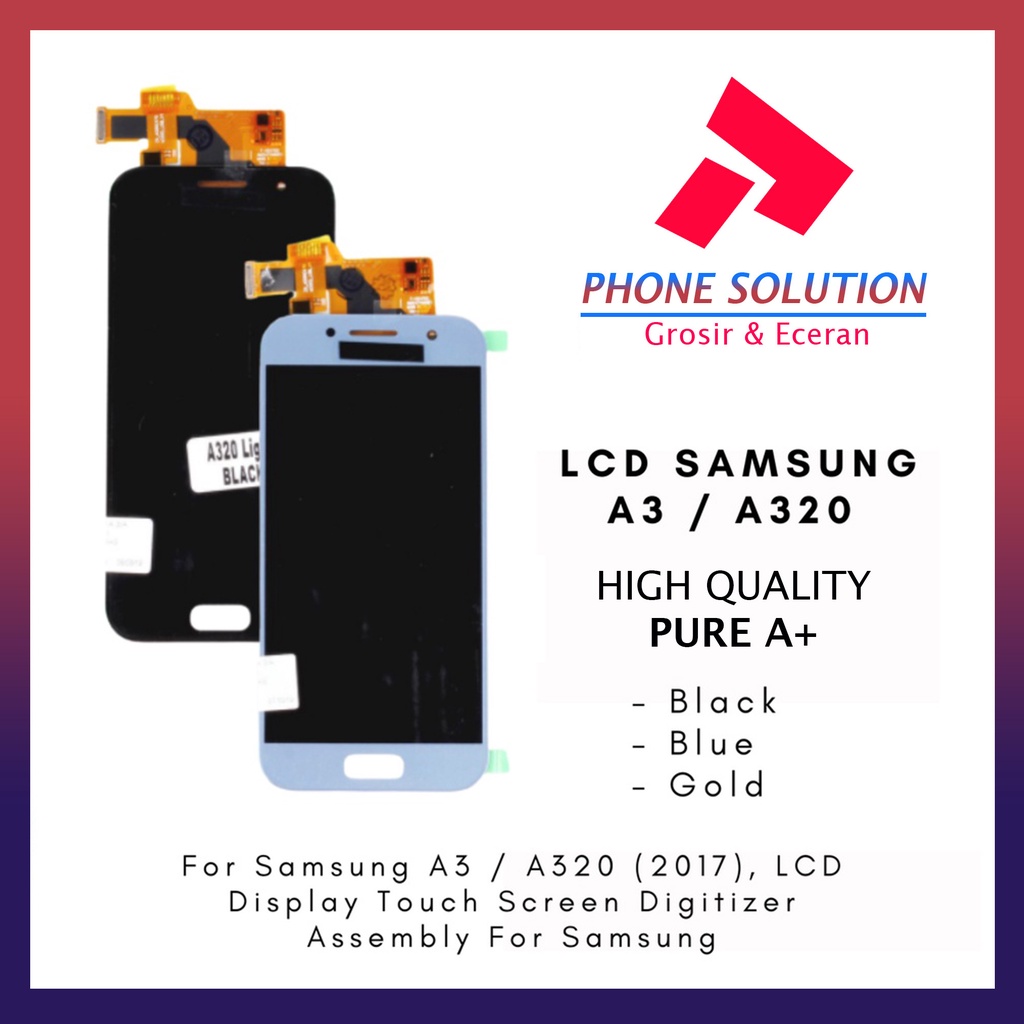 LCD Samsung A3 / LCD Samsung A320 2017 Fullset Touchscreen // Supplier LCD Samsung - Garansi 1 Bulan