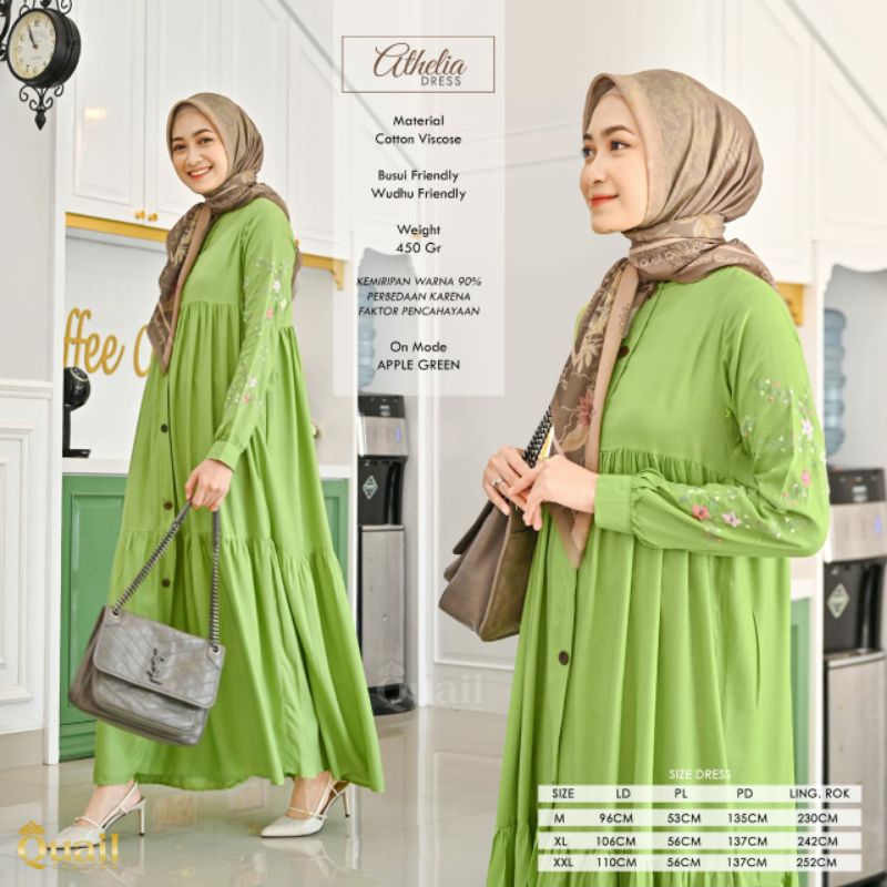 ( Restock Terbatas )Dress Athelia Original Quail