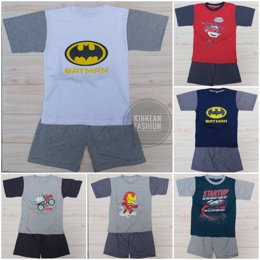 Setelan Kaos Anak / Baju Anak  size L 5-6 tahun