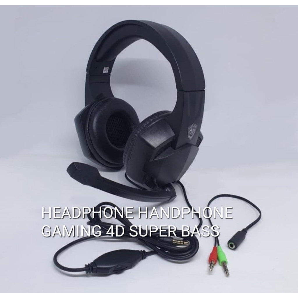 J410 HEADSET HEADPHONE 4D BASS BAS BANDO YOUTUBER GAMING HANDSFREE CALL GAME HEADPHONES KABEL KOMPUTER PC MIRCOPHONE HP HANDPHONE MIC CPU GADGET LAPTOP SUARA AUDIO SOUND SISTEM GADGET  KABEL EARPHONE  MIC JACK UNIVERSAL HARGA MURAH DAN TERJANGKAU