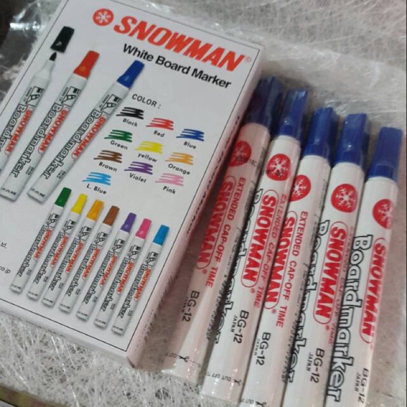 

spidol snowman whiteboard biru
