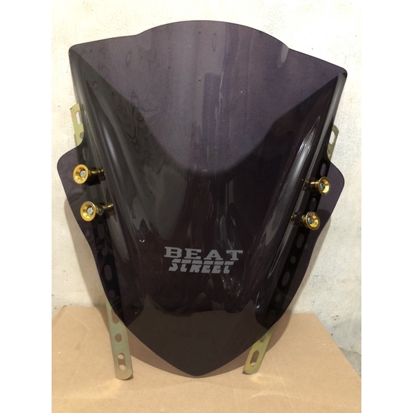 Windshield - Visor Beat Streat Tebal Bonus Monel Bait Mur 4 Buah Beserta Breket 2 Buah