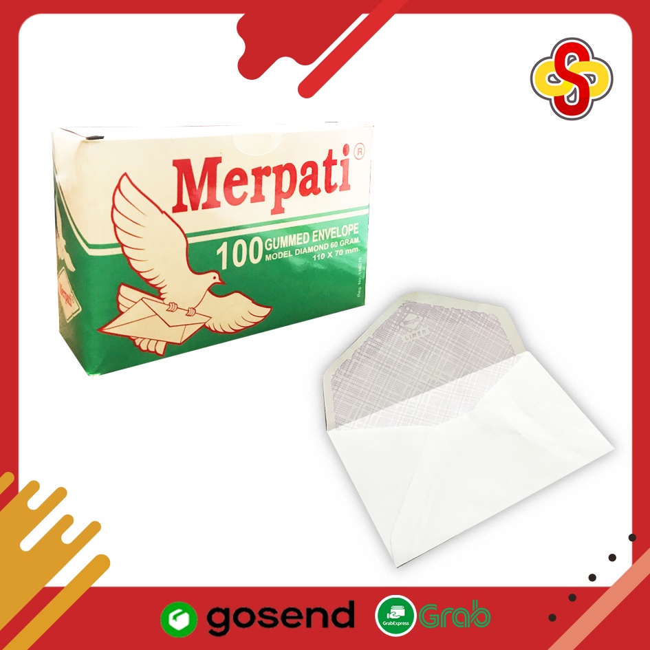 Amplop Putih Visit / Kartu Nama Merpati 60 gr 110 x 70 mm Isi 100 lbr