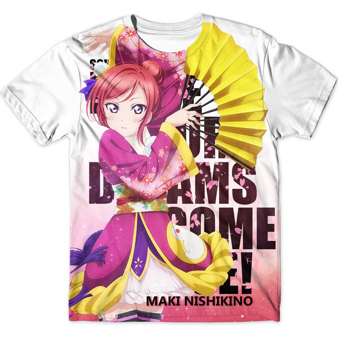 Maki Nishikino Full Graphic – Love Live Anime T-Shirt/Kaos Anime