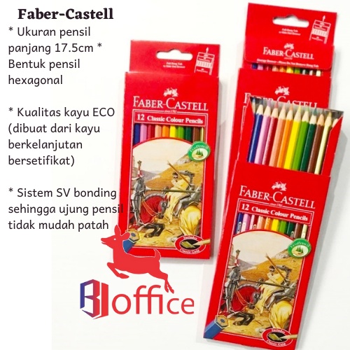 

Pensil Warna Faber Castell 12 Warna Classic Panjang