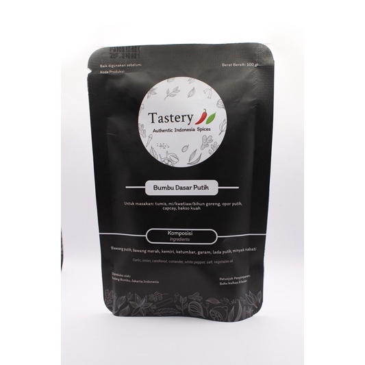 

Tastery Bumbu Masak Instan Bumbu Dasar Putih tanpa bahan pengawet dan penguat rasa 100gr