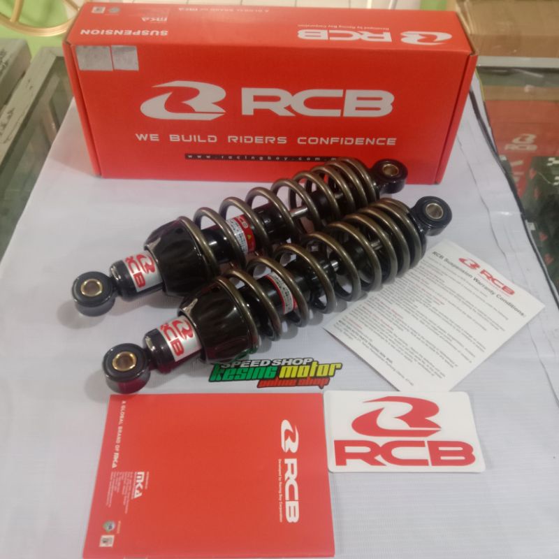 SHOCK BELAKANG RCB TYPE A2 SERIES NON TABUNG UKURAN 275MM WARNA PER TITANIUM JUPITER Z VEGA VEGA ZR 