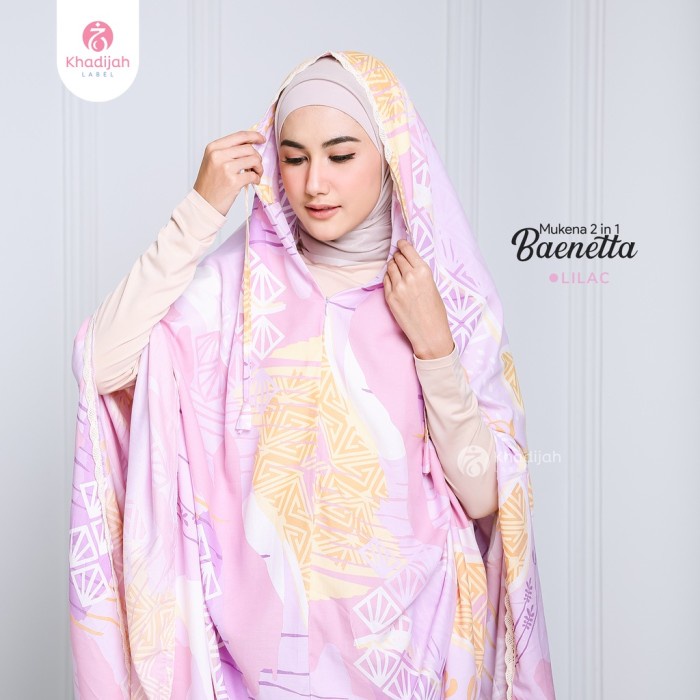 Mukena Jumbo Baenetta 2 in 1 Tali Ikat Tanpa Karet