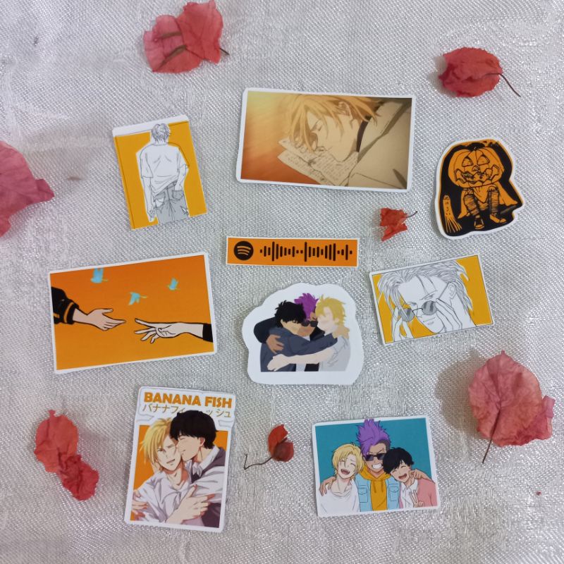 

10pcs Sticker Banana fish atau Custom