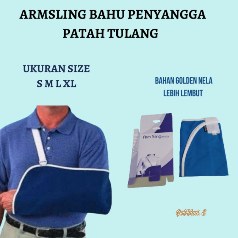 Armsling Bahu Penyangga Gendongan Tangan Patah Tulang Cedera Cidera Size S M L XL