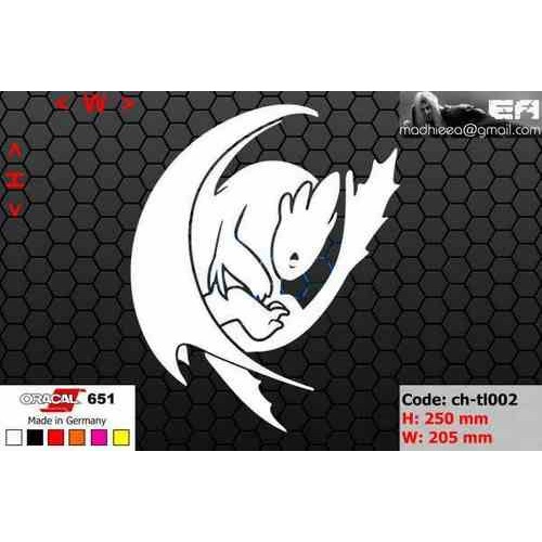 ea cutting sticker / decal Code: ch-tl002 ( toothless dragon )
